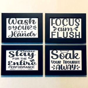 Bathroom Sign Set